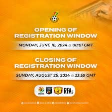 GFA announces deadline for 2024/25 football player registration